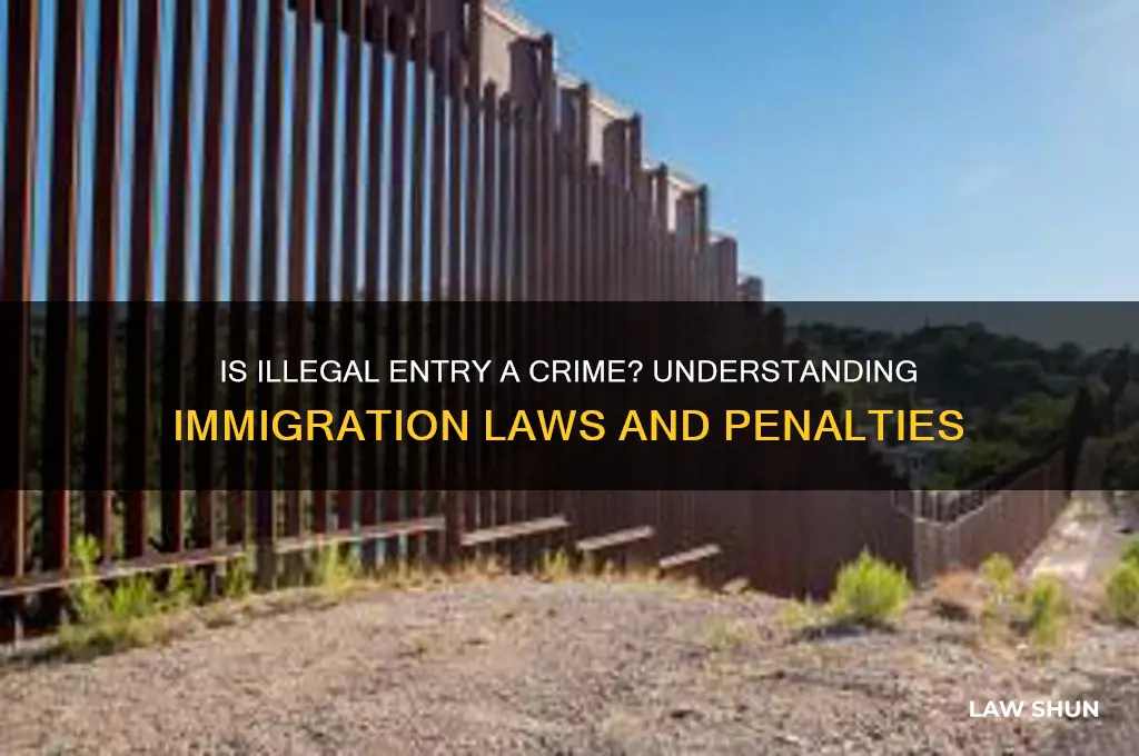 is it against the law to enter the country illegally