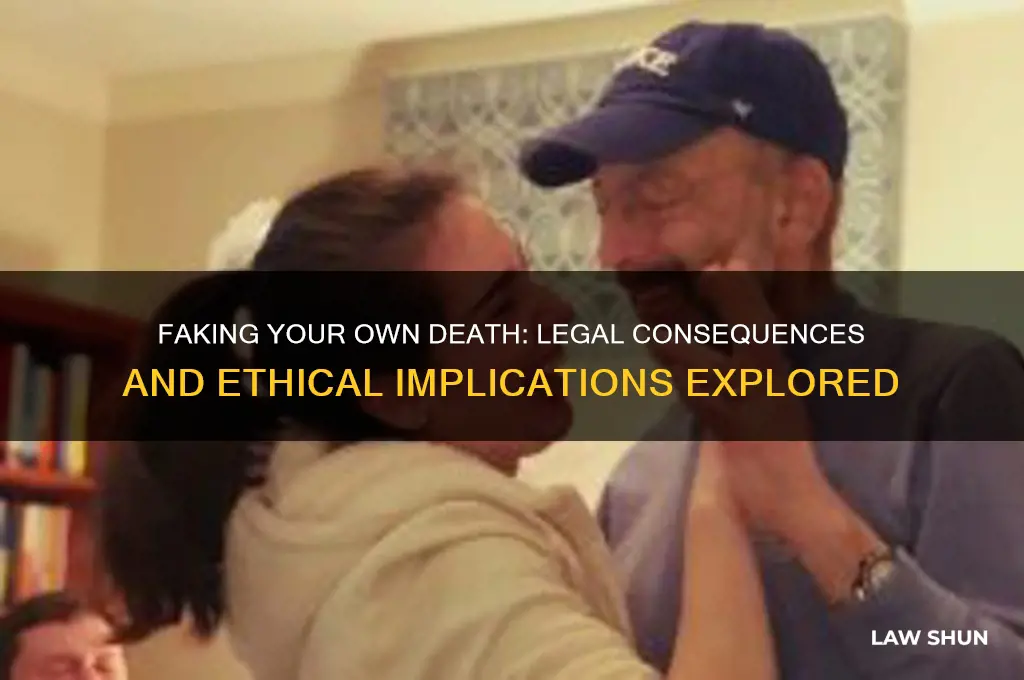 is it against the law to fake your own death