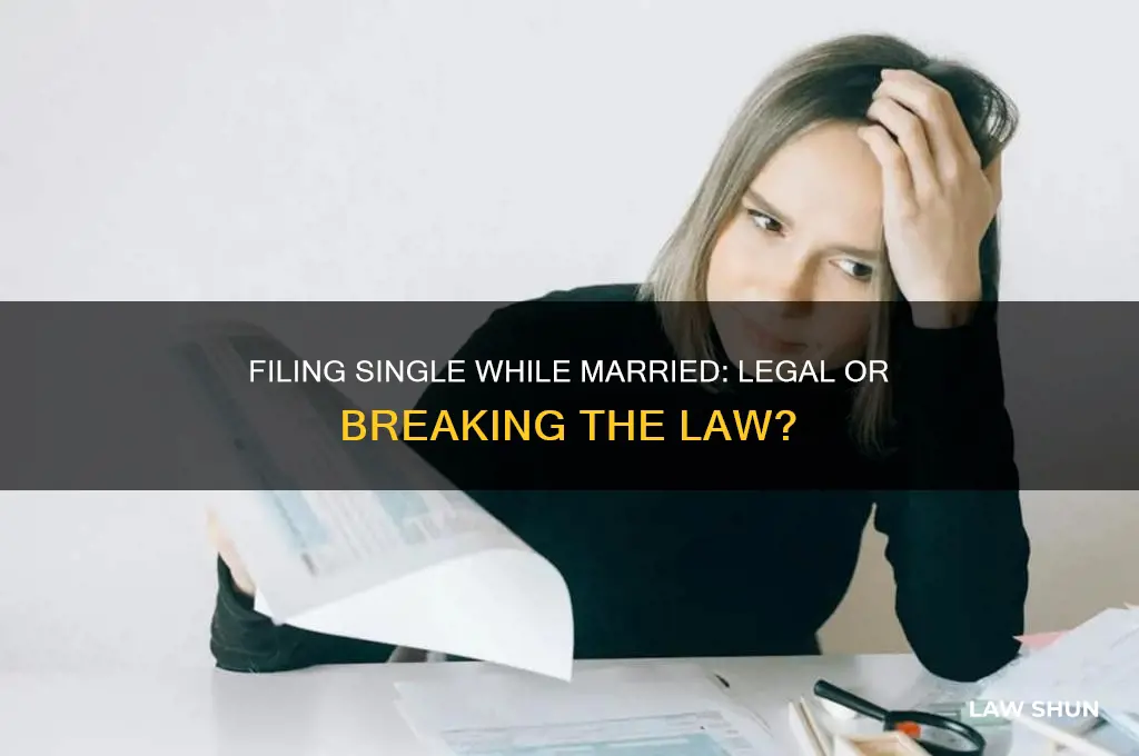 is it against the law to file single if married
