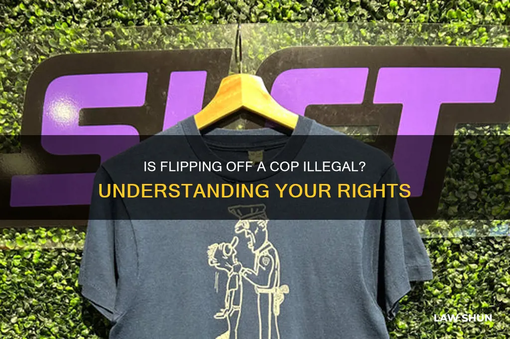 is it against the law to flip a cop off