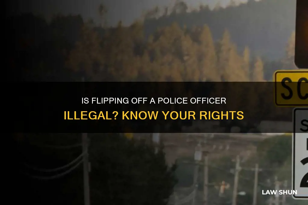 is it against the law to flip off an officer