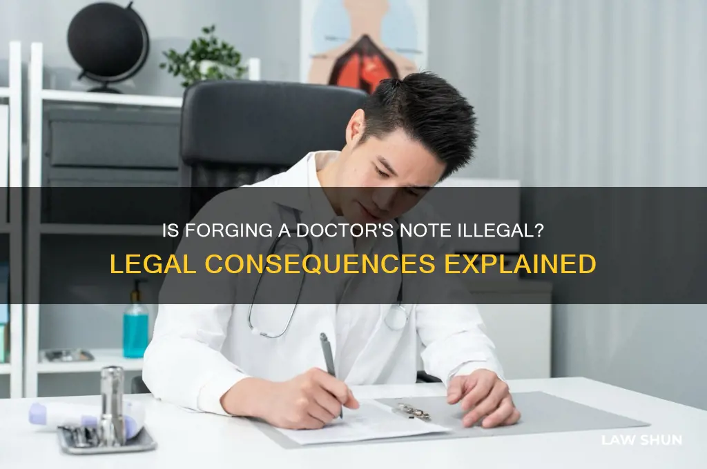 is it against the law to forge a doctor