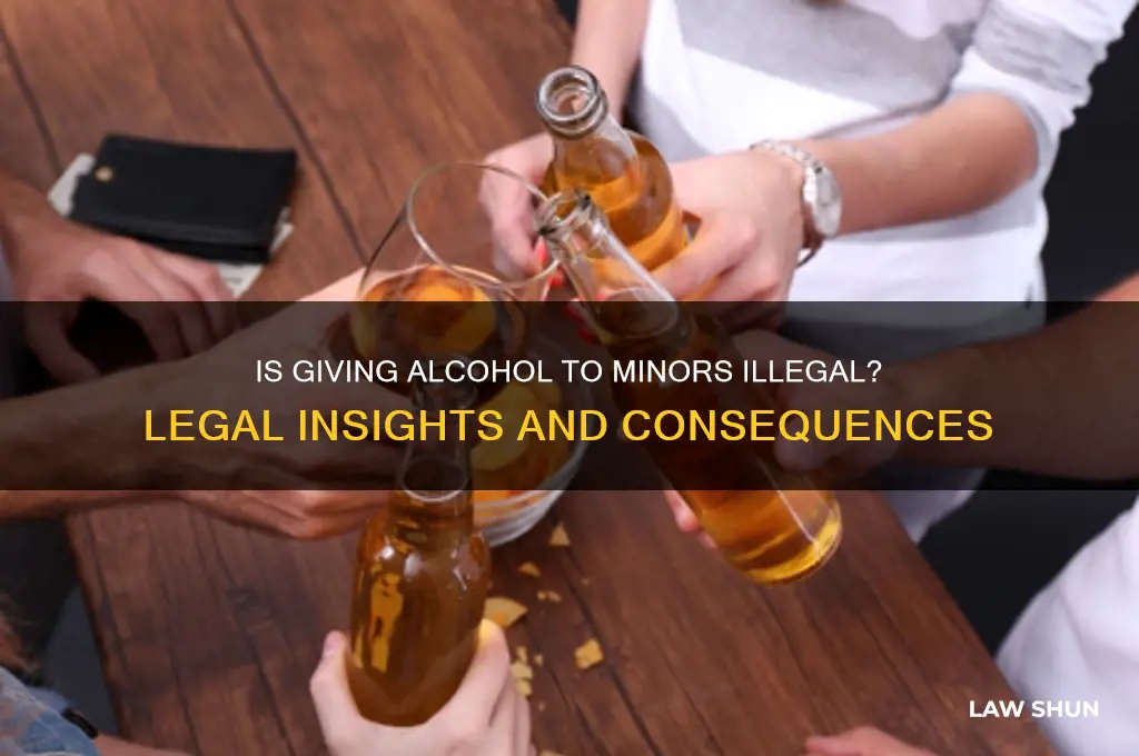 is it against the law to give alcohol to minors