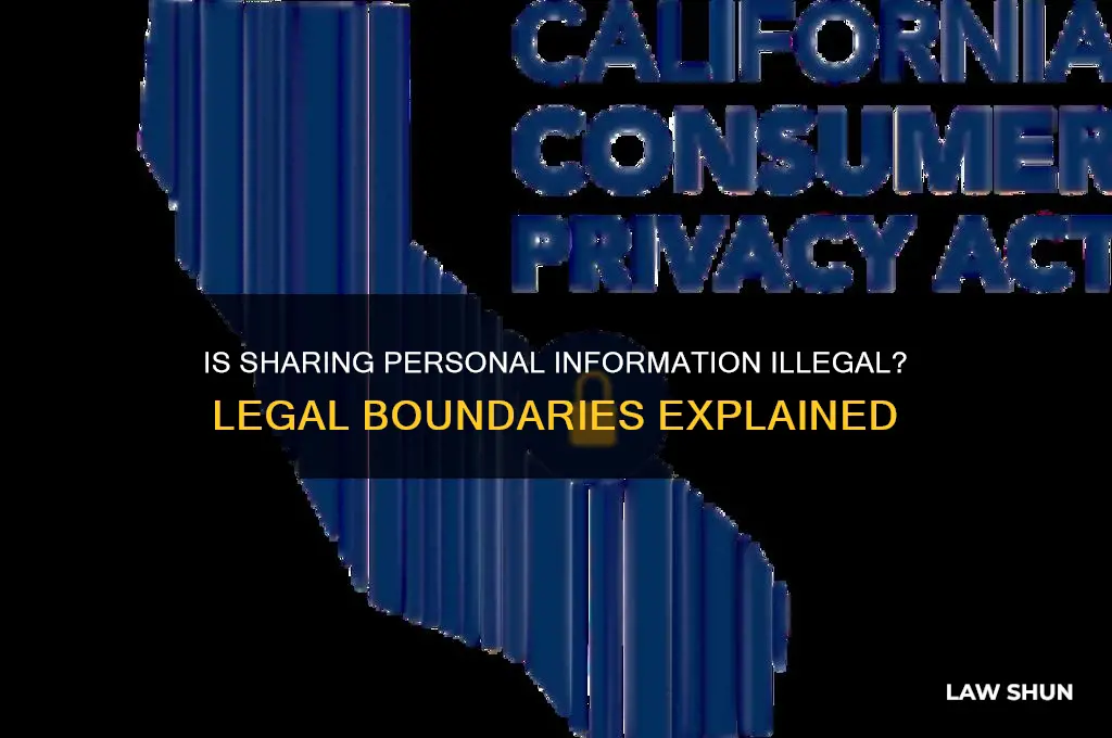 is it against the law to give out personal information
