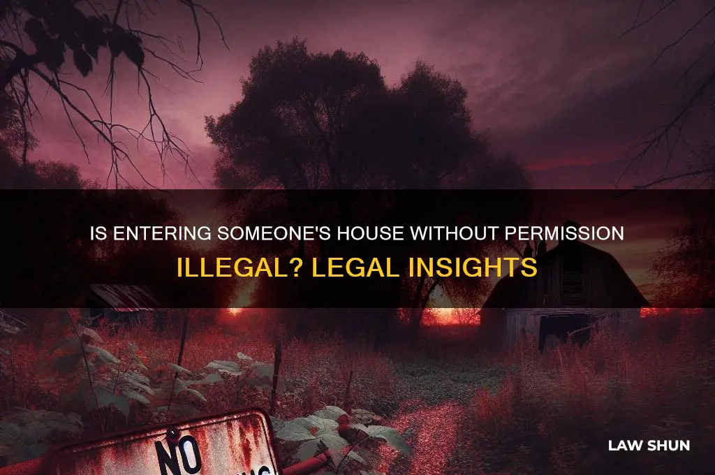 is it against the law to go in someone