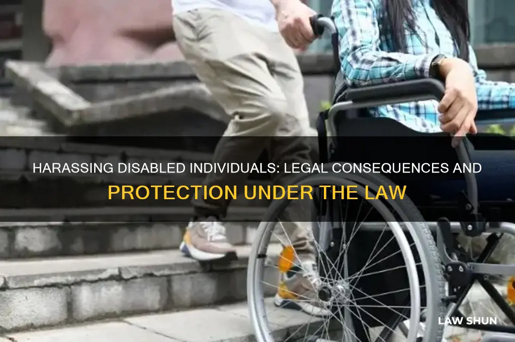 is it against the law to harass a disabled person