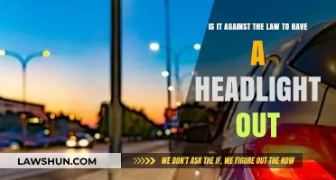 Driving with a Headlight Out: Legal Consequences and Safety Concerns