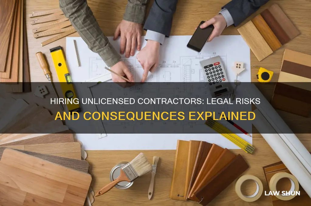 is it against the law to hire an unlicensed contractor