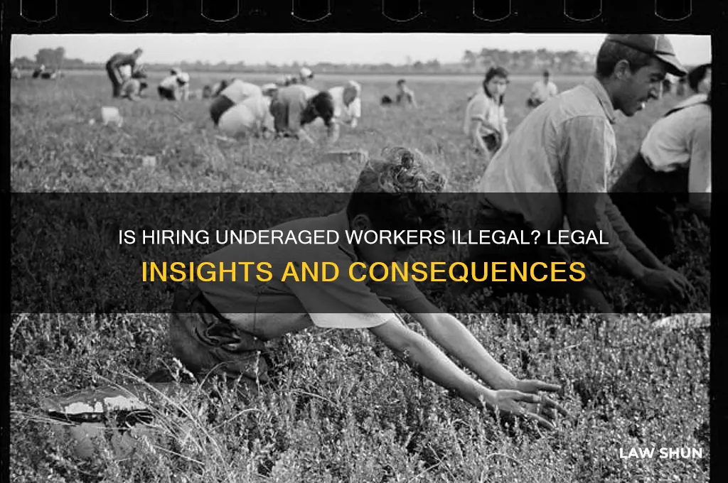 is it against the law to hire under aged workers