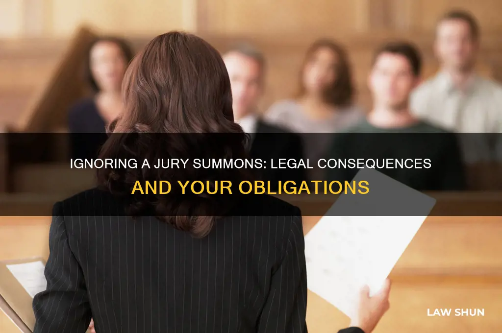is it against the law to ignore a jury summons