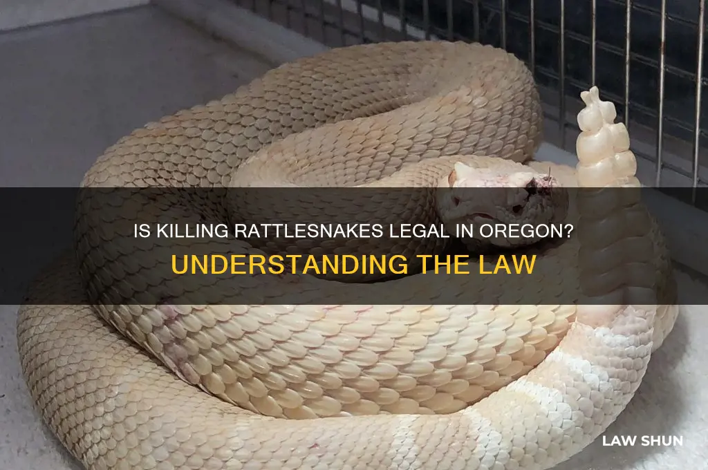is it against the law to kill rattlesnakes in oregon