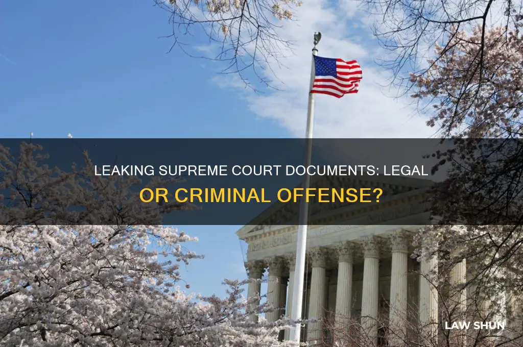 is it against the law to leak supreme court documents