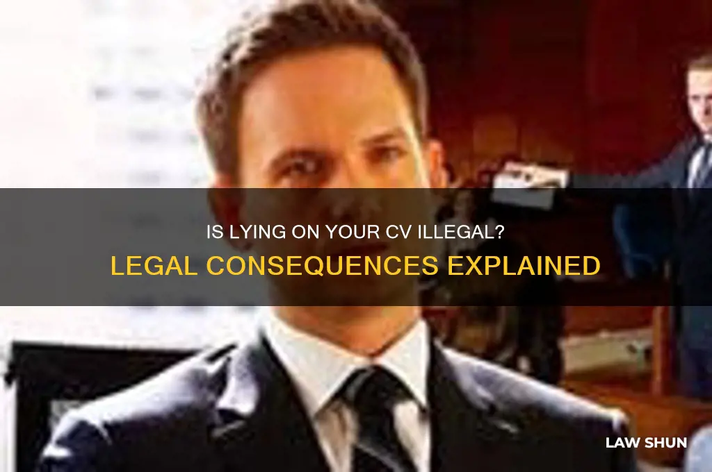 is it against the law to lie on a cv