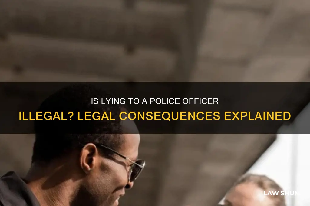 is it against the law to lie to a officer