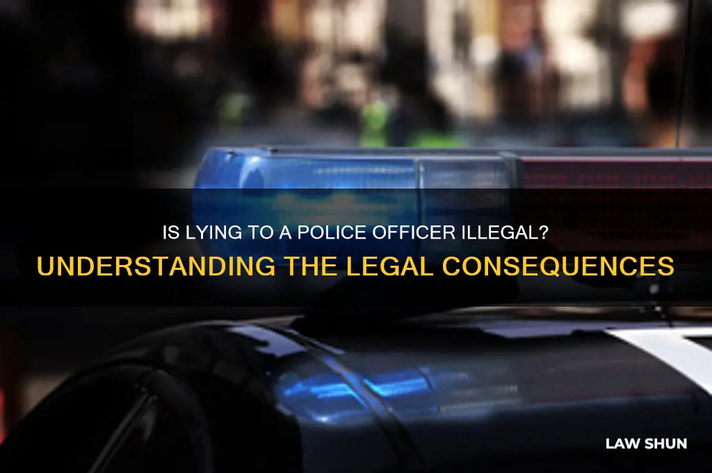 is it against the law to lie to a policeman