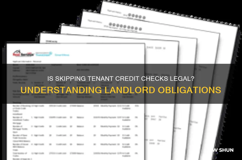 is it against the law to not check tenants credit