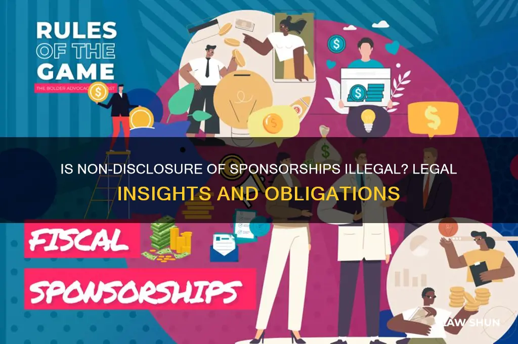 is it against the law to not disclose a sponser