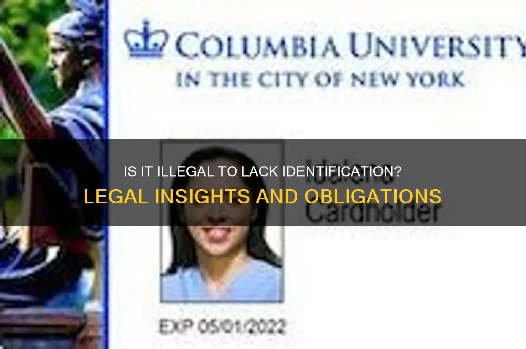 is it against the law to not have an id