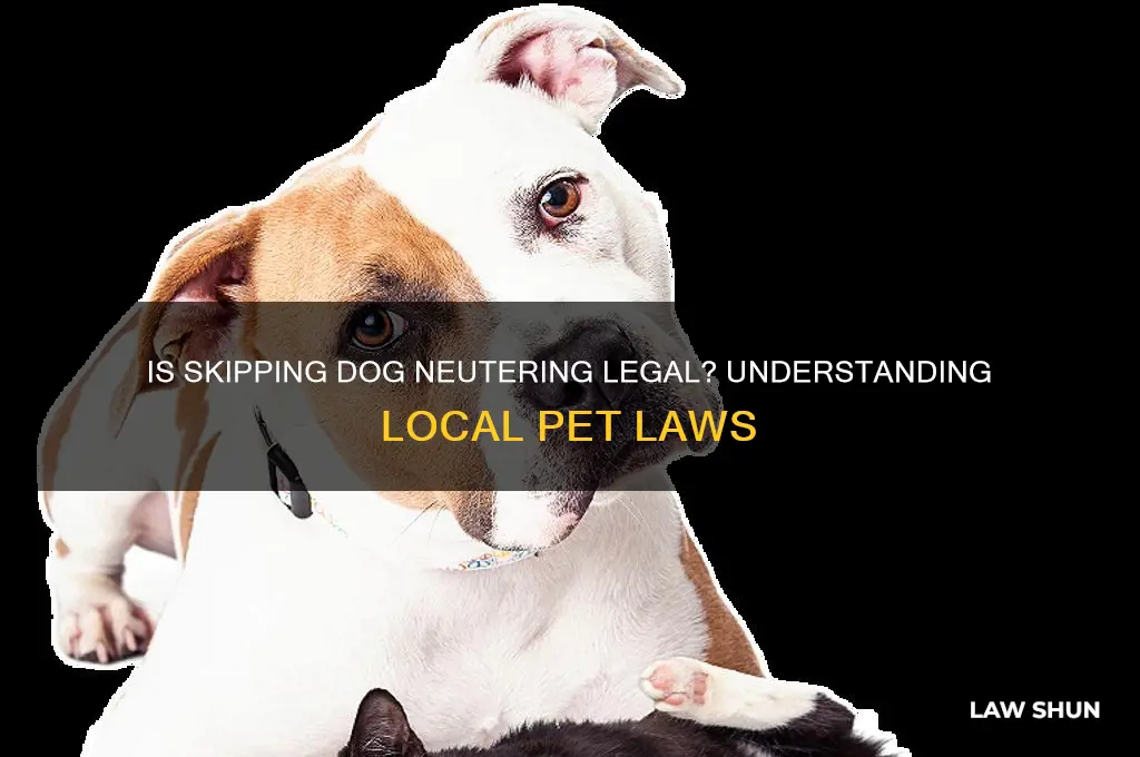 is it against the law to not neuter your dog