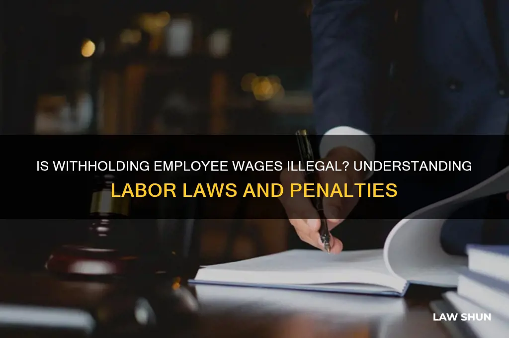 is it against the law to not pay your employees