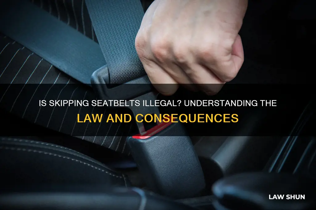 is it against the law to not wear a seatbelt