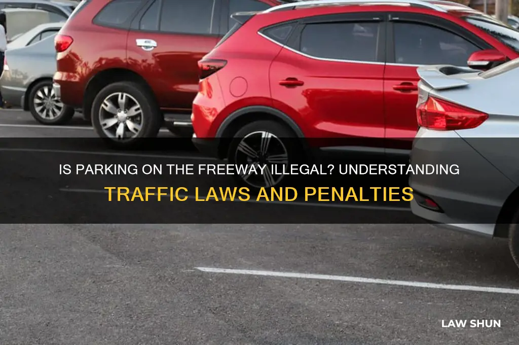is it against the law to park in the freeway