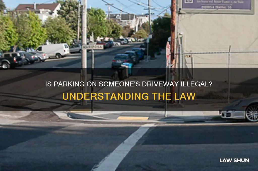 is it against the law to park on someone