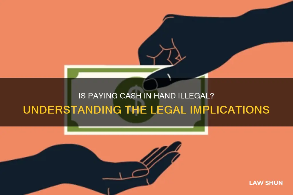 is it against the law to pay cash in hand