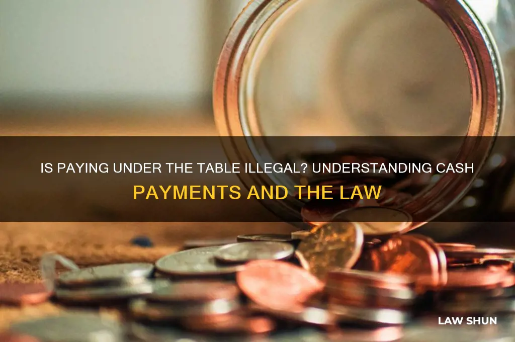 is it against the law to pay under the table