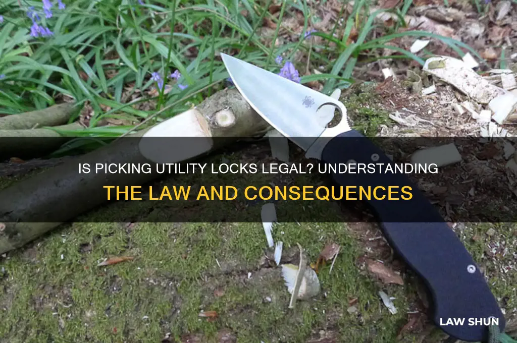 is it against the law to pick a utility lock