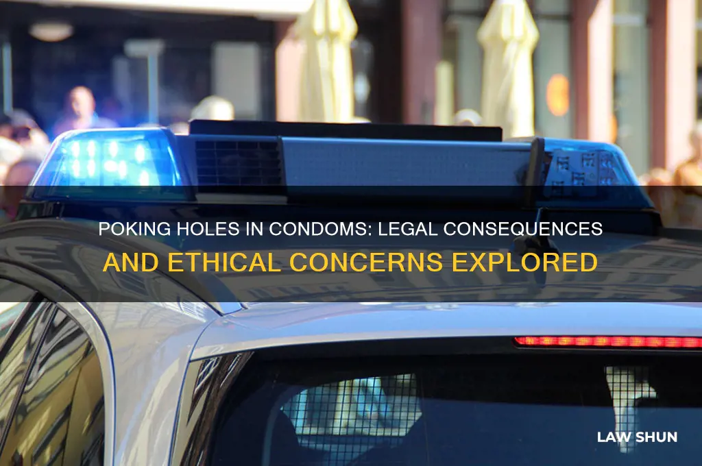 is it against the law to poke holes in condoms