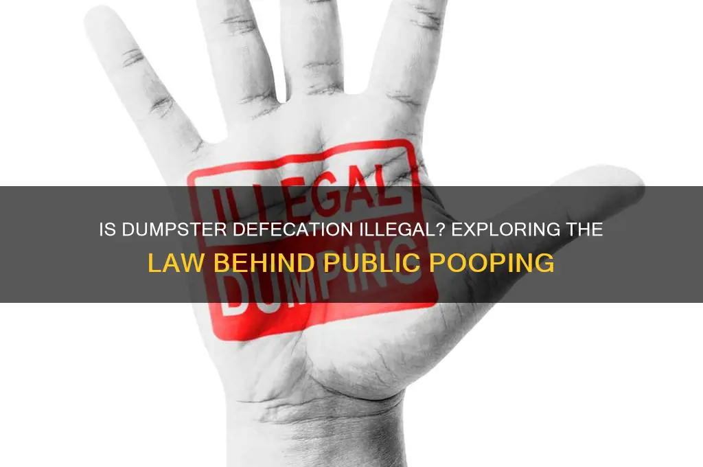 is it against the law to poop in a dumpster