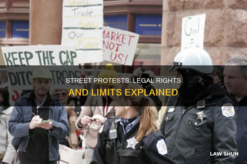 is it against the law to protest in the street