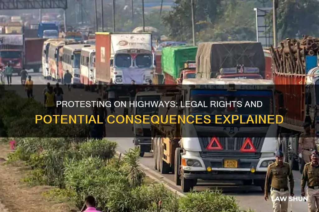 is it against the law to protest on a highway