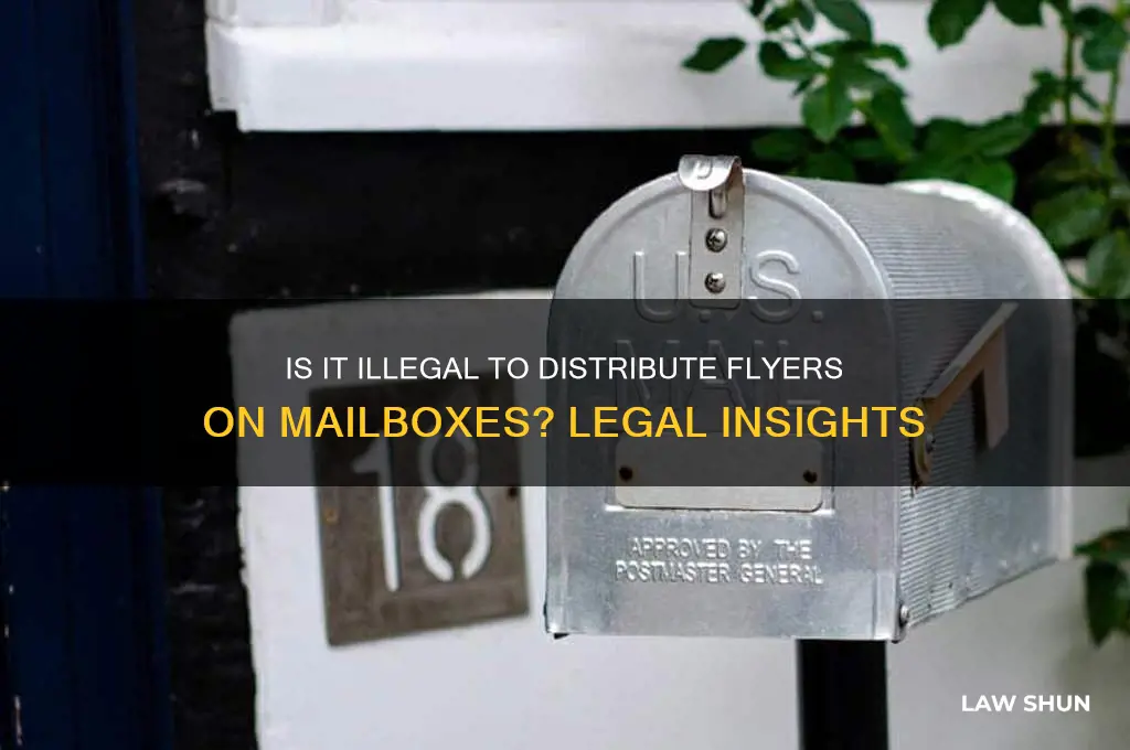 is it against the law to put flyers on mailboxes