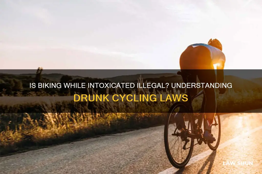 is it against the law to ride a bike drunk