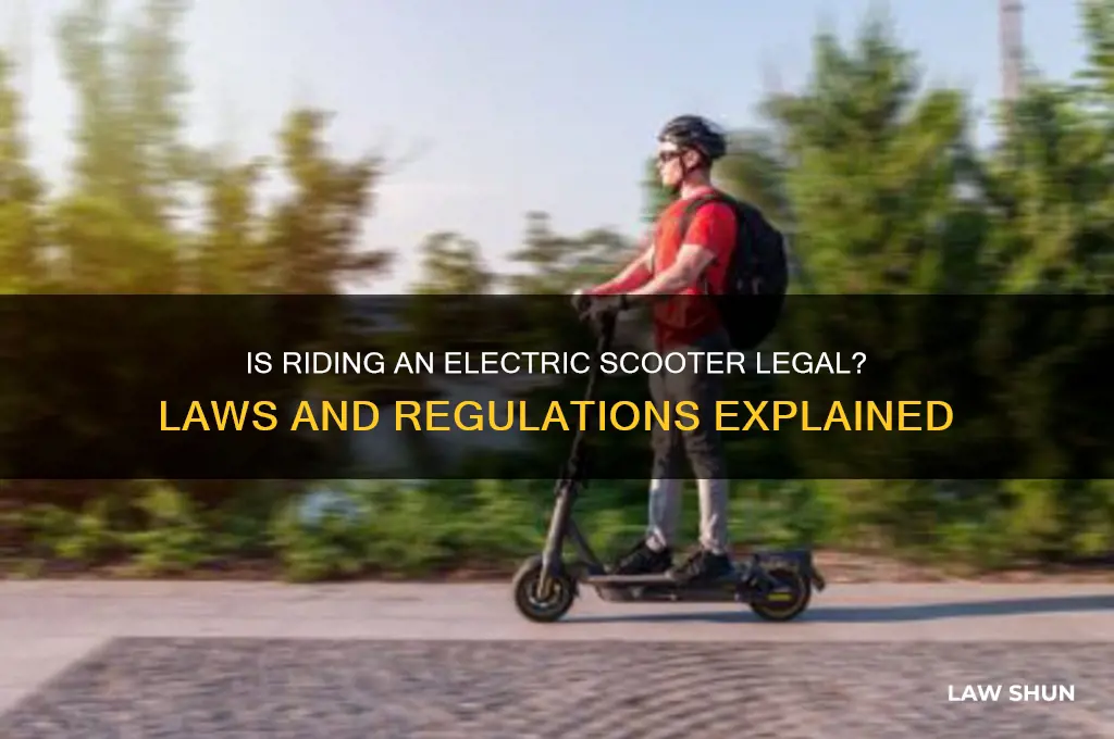 is it against the law to ride an electric scooter