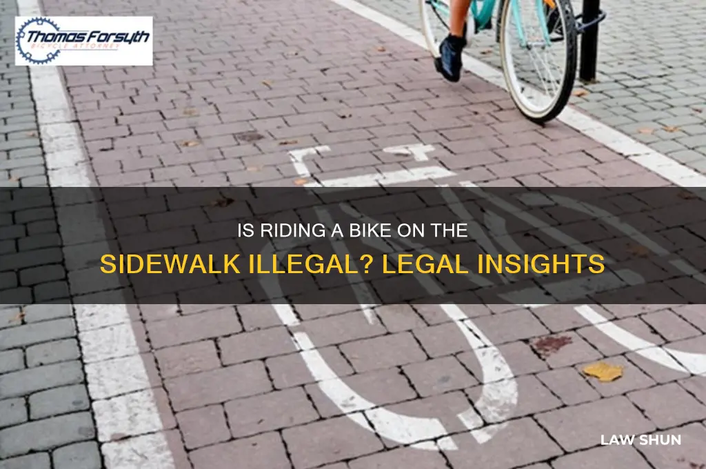is it against the law to ride bike on sidewalk