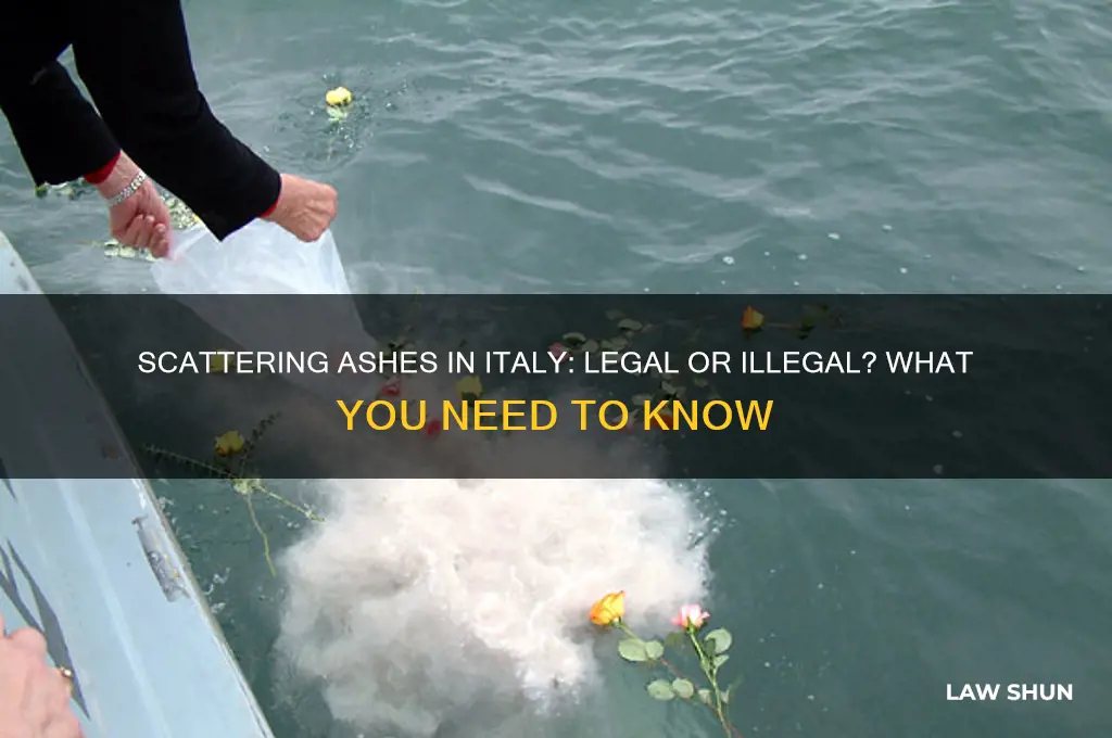 is it against the law to scatter ashes in italy