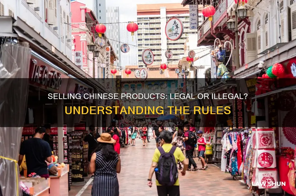 is it against the law to sell items from china