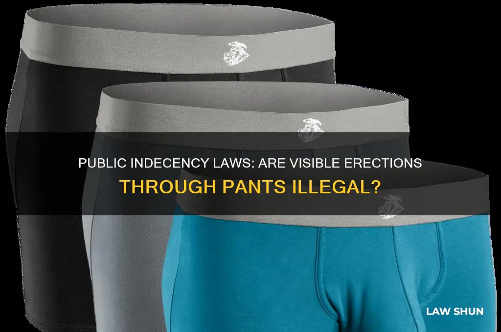 is it against the law to show erection through pants