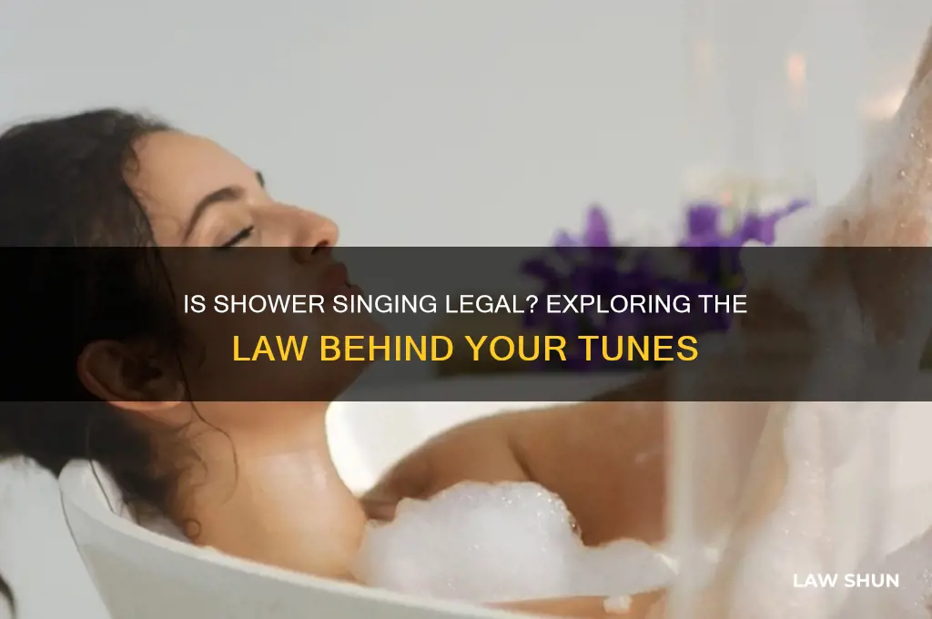 is it against the law to sing in the shower
