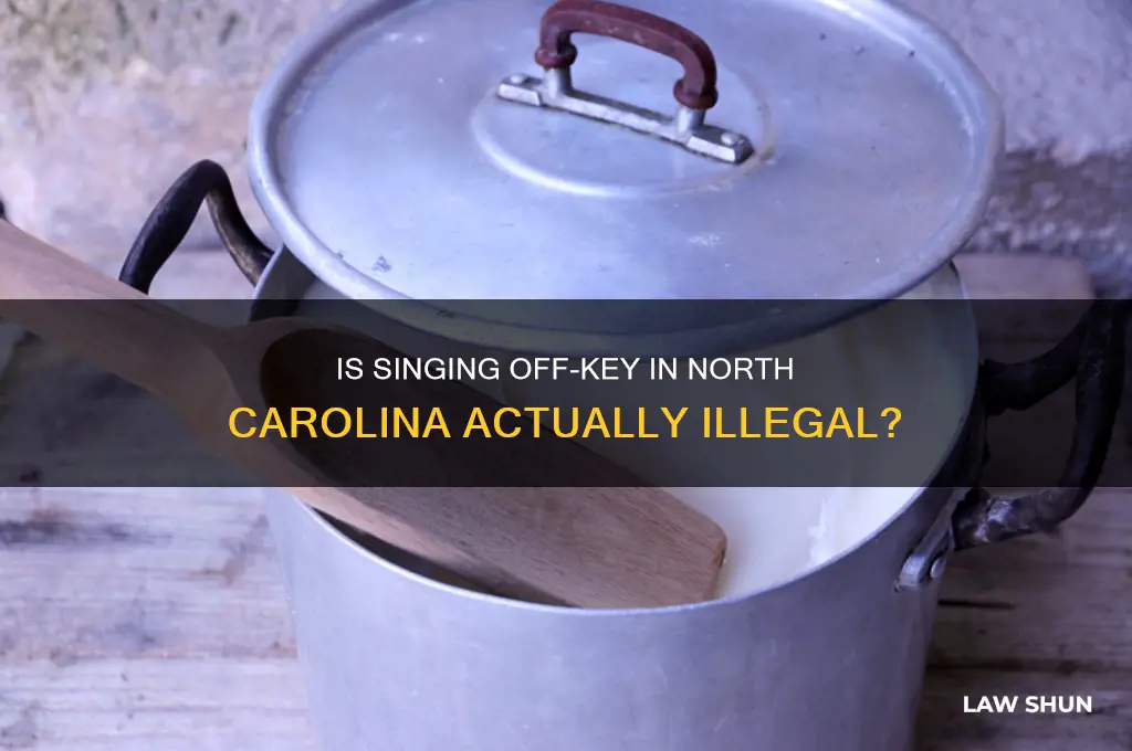 is it against the law to sing off key nc