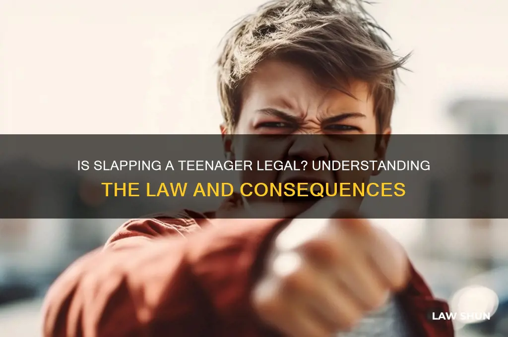 is it against the law to slap a teen ager