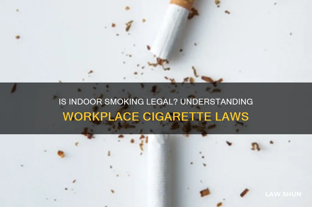 is it against the law to smoke cigarettes indoor wk