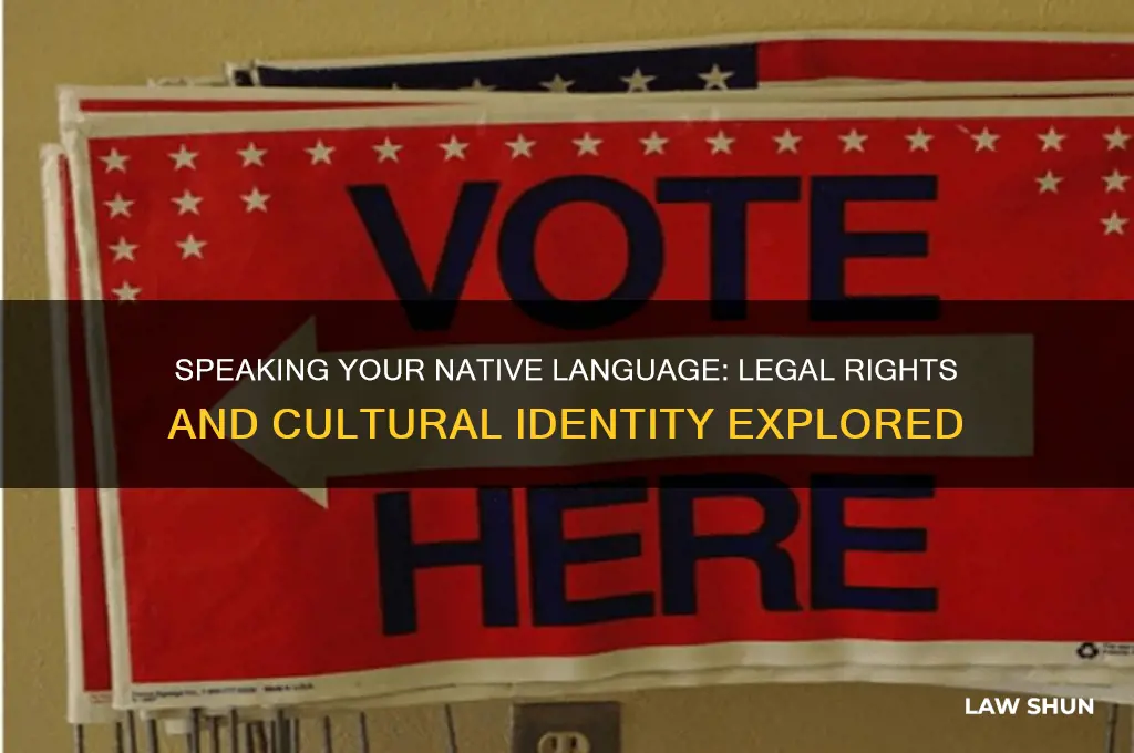 is it against the law to speak my native language
