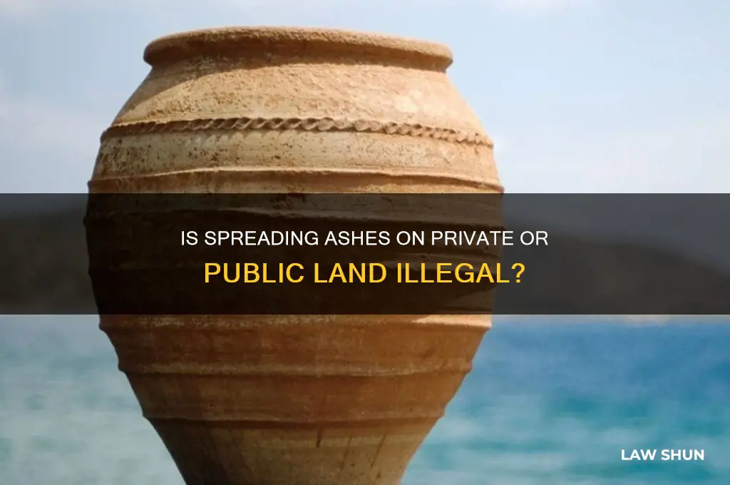is it against the law to spread ashes on lands