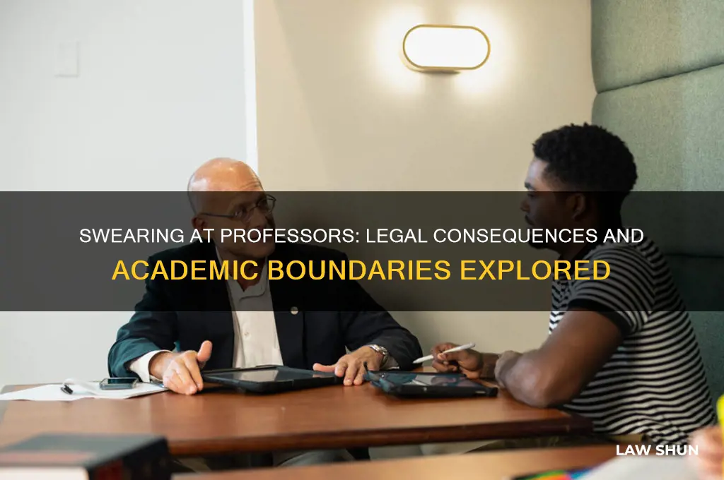 is it against the law to swear at a professor