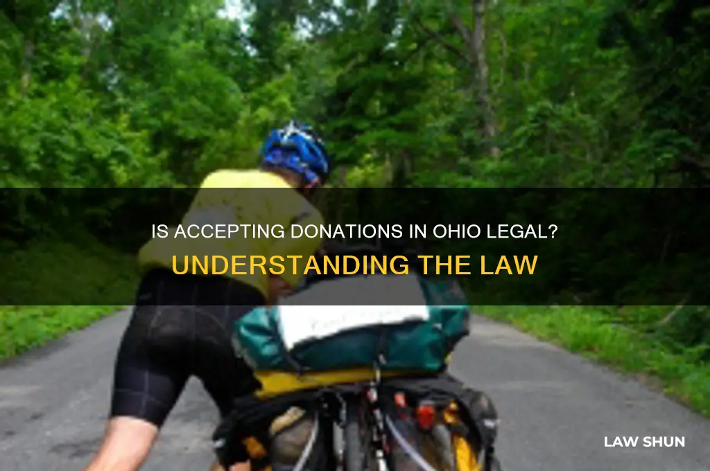 is it against the law to take donotations in ohio