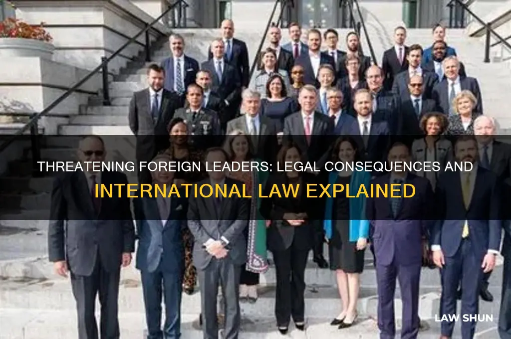 is it against the law to threaten a foreign leader